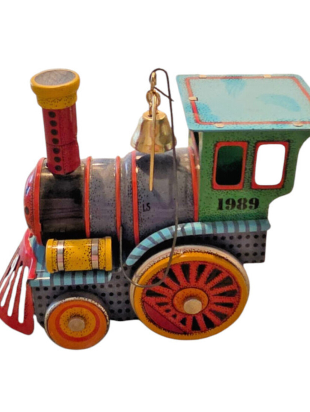 1989 Hallmark Keepsake Tin Locomotive Christmas Ornament Train